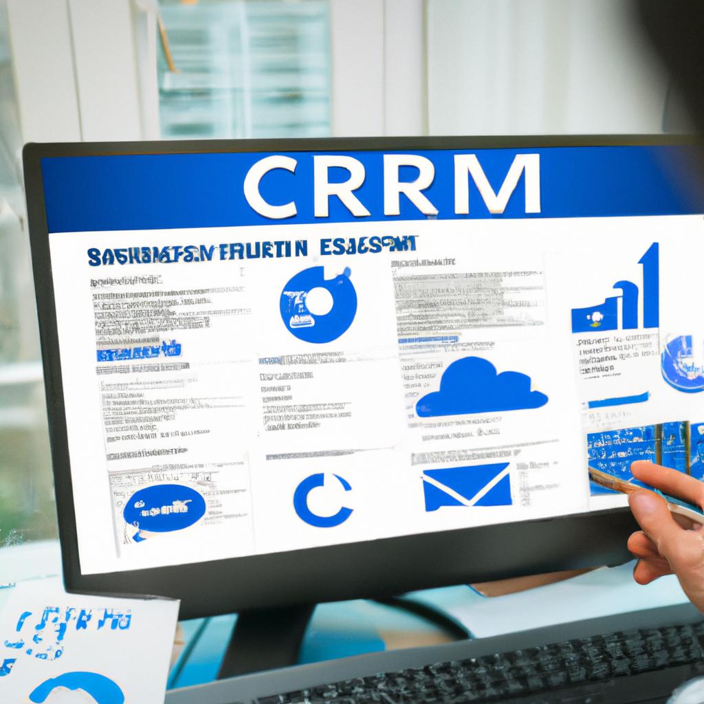 The business owner uses CRM software to analyze customer data and improve their marketing strategy.