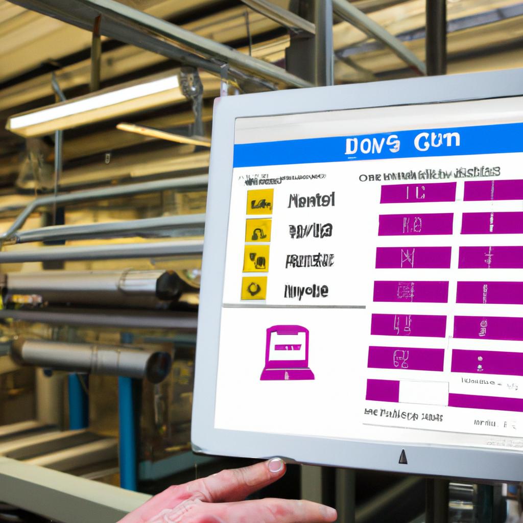 The ERP software streamlines the production process at the manufacturing plant.