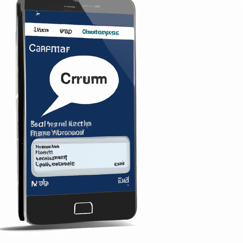 Engaging with customers through text messaging using CRM software on a mobile device.